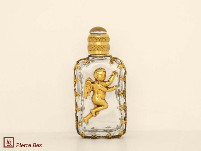 Pierre Bex Art-Nouveau perfume bottle with cherub 44329-14